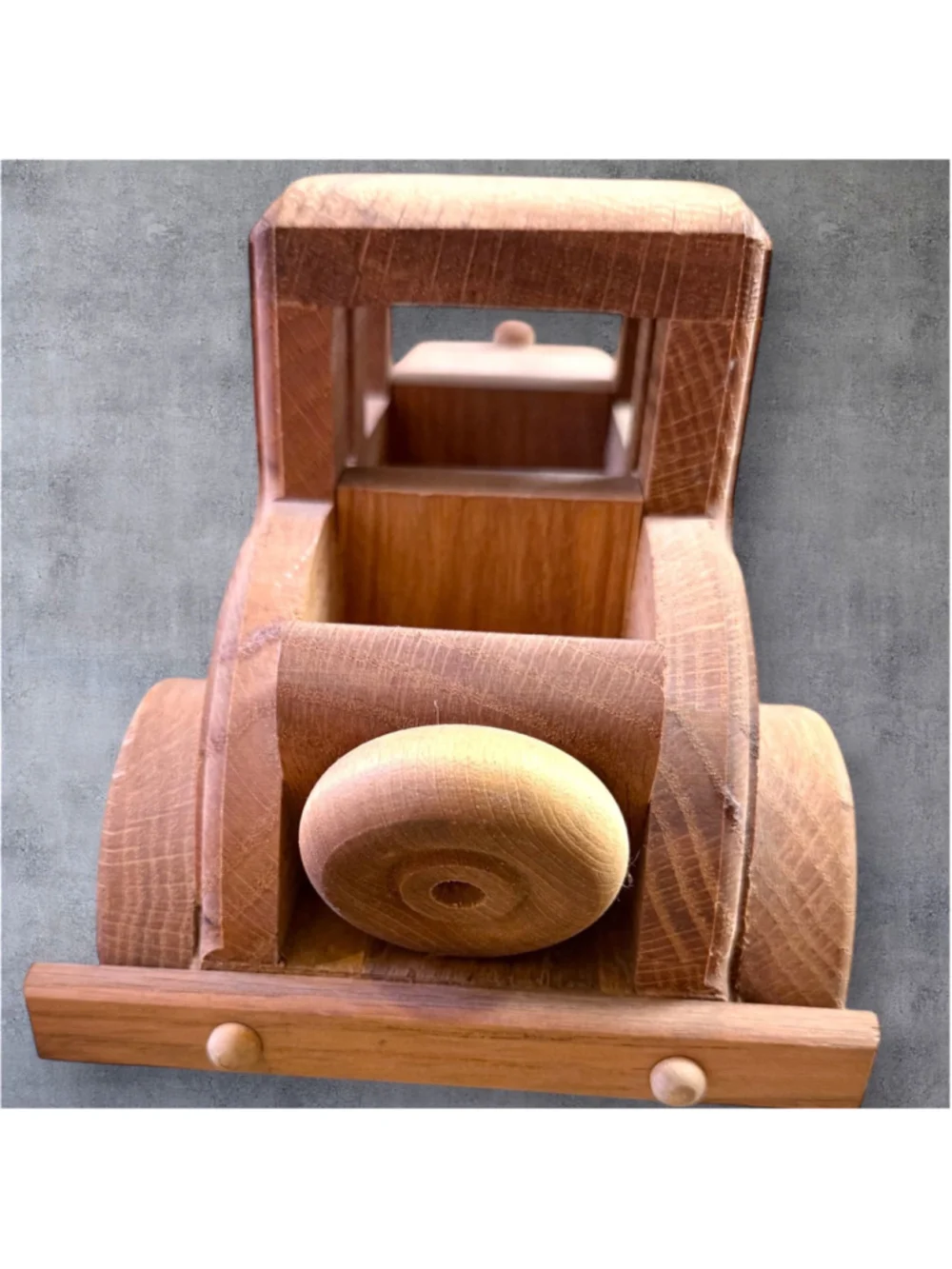 Vintage Wooden Model A Car 1979 Ol' Tyme Toys by Gayle Anderson Handmade Oak